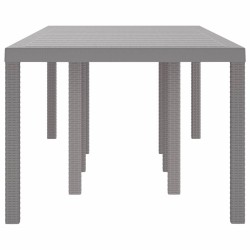 Table de jardin Gris clair 250x100x73 cm Poly Rattan 