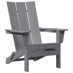 Chaises Adirondack pliables 2 pcs Gris clair 74,5x80,5x90 cm HDPE 