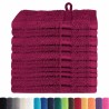 Gants de toilette 10 pcs Bordeaux 15 x 21 cm Coton 