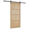 Porte Coulissante avec Ensemble de Quincaillerie 93x202 cm Bois Massif Pin 