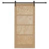 Porte Coulissante avec Ensemble de Quincaillerie 93x202 cm Bois Massif Pin 