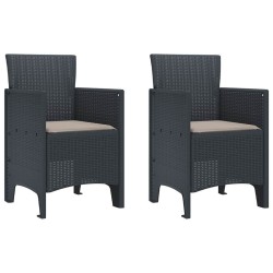 Ensemble de salle à manger de jardin 3 pcs Anthracite 