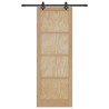 Porte Coulissante avec Kit de Quincaillerie 'ORKDAL'en Bois de Pin Massif 