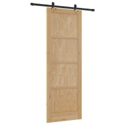 Porte Coulissante avec Kit de Quincaillerie 'ORKDAL'en Bois de Pin Massif 
