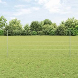 Poteaux de clôture 22 pcs U-Channel 100 cm Acier galvanisé 