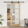 Porte coulissante avec quincaillerie 'ORKDAL'Bois massif & Verre 