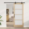 Porte coulissante avec quincaillerie 'ORKDAL'Bois massif & Verre 