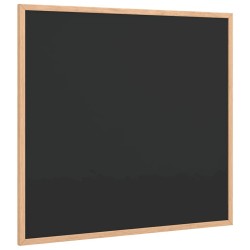 Tableau noir avec cadre bois de pin massif noir 60x55 cm 