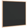Tableau noir avec cadre bois de pin massif noir 60x55 cm 