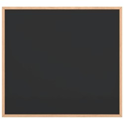 Tableau noir avec cadre bois de pin massif noir 60x55 cm 