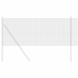 Clôture en fil métallique soudé Gris 0,4x10 m Acier 