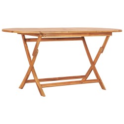 Table pliable de jardin 160x80x75 cm Bois de teck solide 