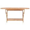 Table pliable de jardin 160x80x75 cm Bois de teck solide 
