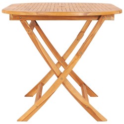 Table pliable de jardin 160x80x75 cm Bois de teck solide 