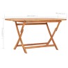 Table pliable de jardin 160x80x75 cm Bois de teck solide 