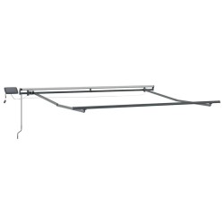 Auvent rétractable manuel avec LED Vert et Jaune 300x250 cm 