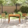 Ensemble de salle à manger de jardin 3 pcs Gris 