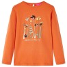 T-shirt enfants à manches longues orange brûlé 140 