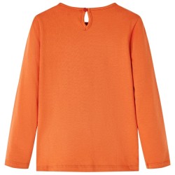 T-shirt enfants à manches longues orange brûlé 140 
