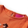 T-shirt enfants à manches longues orange brûlé 140 