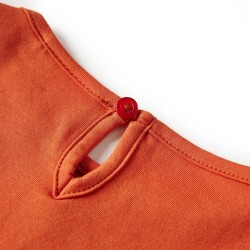 T-shirt enfants à manches longues orange brûlé 140 