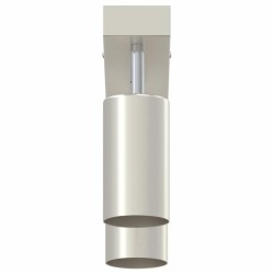 Plafonnier 2 voies réglable GU10 en nickel brossé 