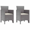 Ensemble de salle à manger de jardin 3 pcs Gris clair 