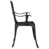 Chaises de jardin 2 pcs Aluminium coulé Noir 