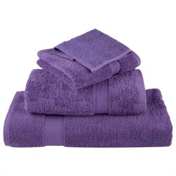 Gants de toilette 10 pcs Pourpre 15 x 21 cm Coton 