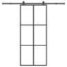 Porte coulissante avec kit de quincaillerie 90x205 cm Verre ESG 