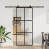 Porte coulissante avec kit de quincaillerie 90x205 cm Verre ESG 