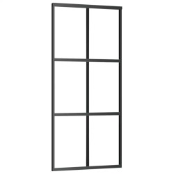 Porte coulissante avec kit de quincaillerie 90x205 cm Verre ESG 