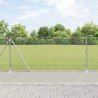 Clôture en fil soudé avec 13 poteaux flanqués 0.8x50 m en acier galvanisé 