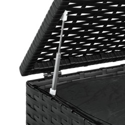 Boîte à coussins de jardin Résine tressée 100x97,5x104 cm Noir 