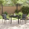 Ensemble de salle à manger de jardin 3 pcs Gris 80 x 80 x 73 cm 