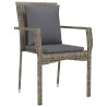 Ensemble de salle à manger de jardin 3 pcs Gris 80 x 80 x 73 cm 