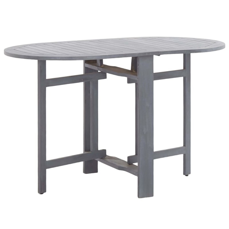 Table de jardin Gris 120x70x74 cm Bois d'acacia massif Table de jardin Gris 120x70x74 cm Bois d'acacia massif
