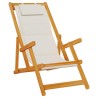 Chaises de plage pliantes 2 pcs Gris clair Bois d'acacia massif et Textilène 
