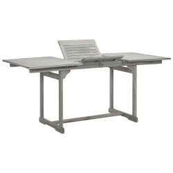 Table à dîner de jardin (120-170)x80x75 cm Bois d'acacia massif 