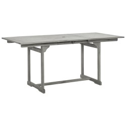 Table à dîner de jardin (120-170)x80x75 cm Bois d'acacia massif 
