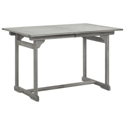 Table à dîner de jardin (120-170)x80x75 cm Bois d'acacia massif 
