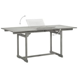 Table à dîner de jardin (120-170)x80x75 cm Bois d'acacia massif 
