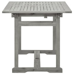 Table à dîner de jardin (120-170)x80x75 cm Bois d'acacia massif 