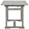 Table à dîner de jardin (120-170)x80x75 cm Bois d'acacia massif 