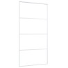 Porte coulissante Verre ESG et aluminium 102,5x205 cm Blanc 