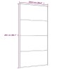 Porte coulissante Verre ESG et aluminium 102,5x205 cm Blanc 