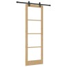 Porte Coulissante avec Kit de Quincaillerie 78x232 cm Bois Massif de Pin 
