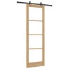 Porte Coulissante avec Kit de Quincaillerie 78x232 cm Bois Massif de Pin 