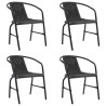 Chaises de jardin lot de 4 Rotin plastique et acier 110 kg 