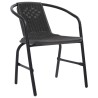 Chaises de jardin lot de 4 Rotin plastique et acier 110 kg 